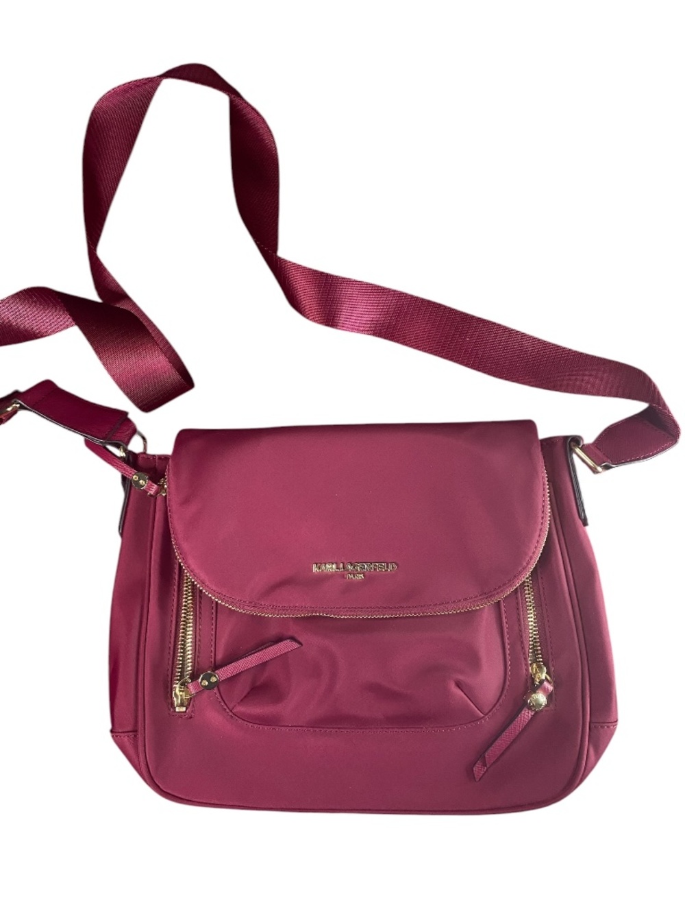 KARL Largerfeld Messenger Bag Burberry Red NWT